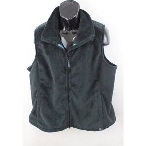 LL Bean Womens Luxe Jacket Vest Recycled Fleece Snow Hiking Ski Black Size 2XL